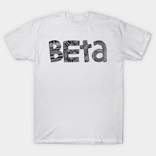 Beta Letter Doodle Pattern T-Shirt